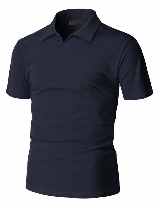 H2H Mens Casual Slim Fit Polo T-Shirts of Various Styles and Designed