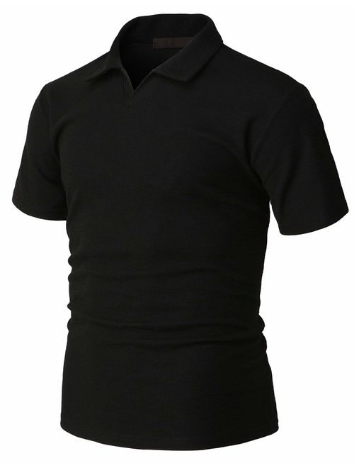 H2H Mens Casual Slim Fit Polo T-Shirts of Various Styles and Designed