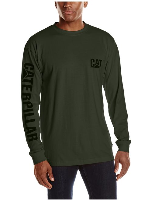 Caterpillar Men's Trademark Banner Long Sleeve T-Shirt (Regular and Big and Tall Sizes)