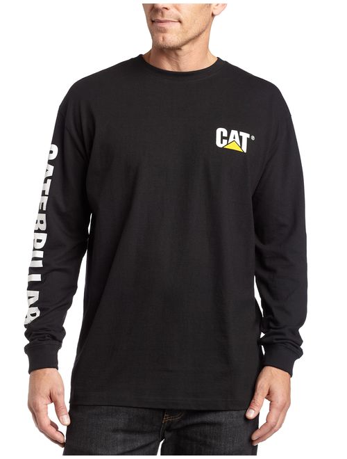 Caterpillar Men's Trademark Banner Long Sleeve T-Shirt (Regular and Big and Tall Sizes)