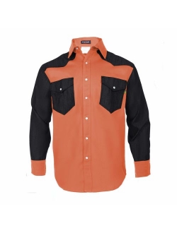 Just In Trend Flame Resistant FR Shirt - 88/12 - Western Style - Two Tone