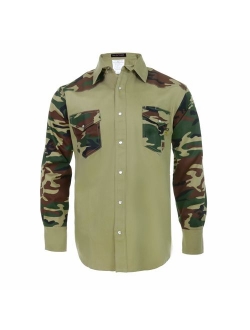 Just In Trend Flame Resistant FR Shirt - 88/12 - Western Style - Two Tone