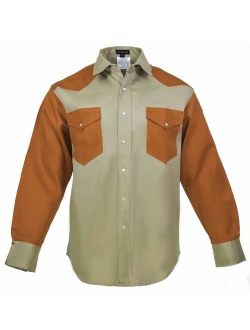 Just In Trend Flame Resistant FR Shirt - 88/12 - Western Style - Two Tone