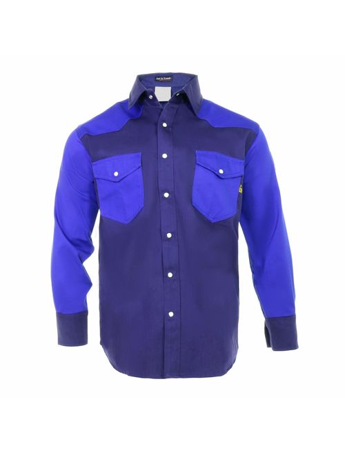 Just In Trend Flame Resistant FR Shirt - 88/12 - Western Style - Two Tone