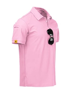 ZITY Men's Polo Shirt Cool Quick-Dry Sweat-Wicking Color Block Short Sleeve Sports Golf Tennis T-Shirt