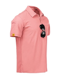 ZITY Men's Polo Shirt Cool Quick-Dry Sweat-Wicking Color Block Short Sleeve Sports Golf Tennis T-Shirt