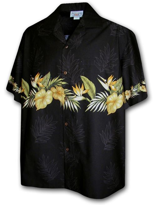 Pacific Legend Mens Anthurium Bird of Paradise Shirt