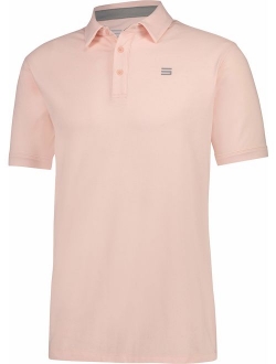 Golf Shirts for Men - Dry Fit Cotton Polo Shirt - Includes 20 Golfing Tees