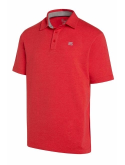 Golf Shirts for Men - Dry Fit Cotton Polo Shirt - Includes 20 Golfing Tees