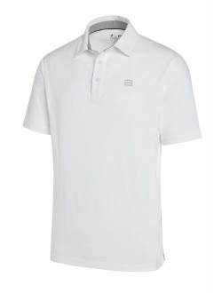 Golf Shirts for Men - Dry Fit Cotton Polo Shirt - Includes 20 Golfing Tees