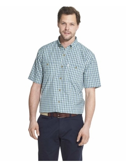 G.H. Bass & Co. Men's Explorer Short Sleeve Fishing Shirt Plaid Button Pocket