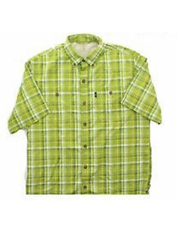 G.H. Bass & Co. Men's Explorer Short Sleeve Fishing Shirt Plaid Button Pocket