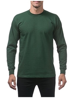 Men's Heavyweight Cotton Long Sleeve Crew Neck T-Shirt