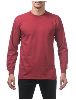 Men's Heavyweight Cotton Long Sleeve Crew Neck T-Shirt