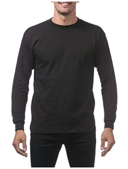 Men's Heavyweight Cotton Long Sleeve Crew Neck T-Shirt