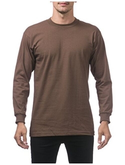 Men's Heavyweight Cotton Long Sleeve Crew Neck T-Shirt