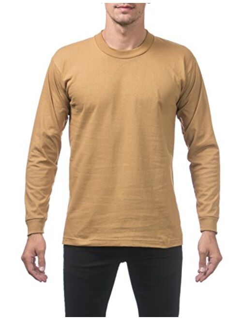 Pro Club Men's Heavyweight Cotton Long Sleeve Crew Neck T-Shirt