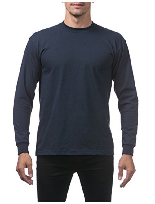 Pro Club Men's Heavyweight Cotton Long Sleeve Crew Neck T-Shirt