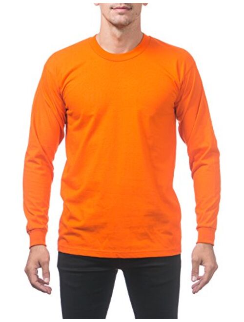 Pro Club Men's Heavyweight Cotton Long Sleeve Crew Neck T-Shirt