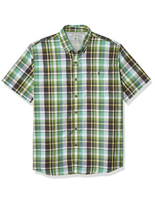 GH Bass Sportsman Short Sleeved Men's Shirt Woodbine Green Plaid XL