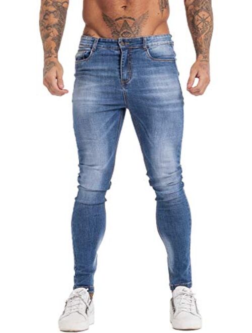 GINGTTO Skinny Jeans for Men Stretch Slim Fit Ripped Distressed