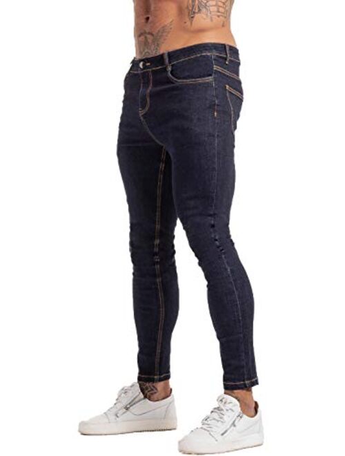 GINGTTO Skinny Jeans for Men Stretch Slim Fit Ripped Distressed