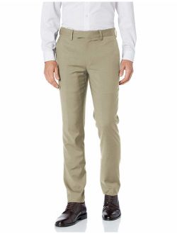 Louis Raphael LUXE Men's Slim Fit Flat Front Stretch Wool Blend Dress Pant