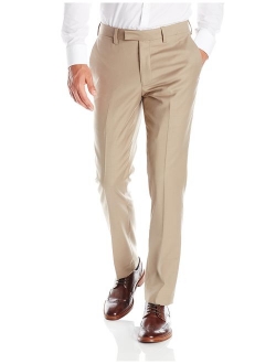 Louis Raphael LUXE Men's Slim Fit Flat Front Stretch Wool Blend Dress Pant