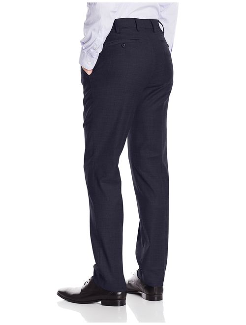 Louis Raphael LUXE Men's Slim Fit Flat Front Stretch Wool Blend Dress Pant