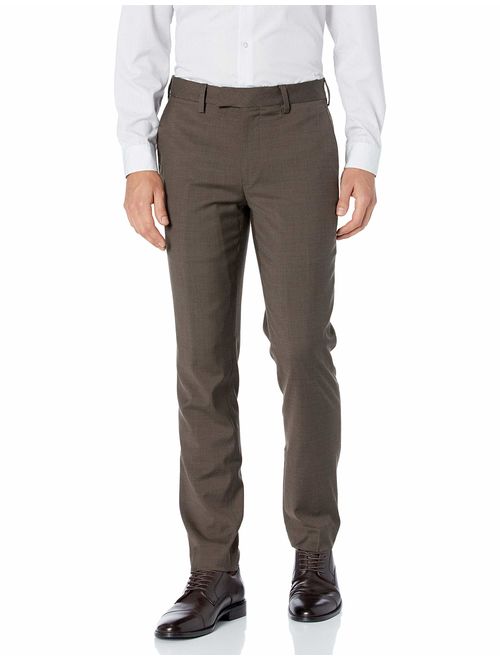 Louis Raphael LUXE Men's Slim Fit Flat Front Stretch Wool Blend Dress Pant