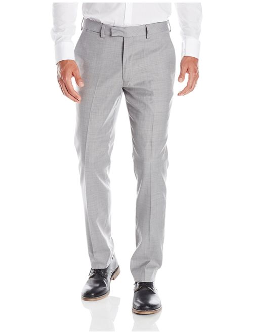 Louis Raphael LUXE Men's Slim Fit Flat Front Stretch Wool Blend Dress Pant