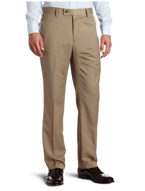 Louis Raphael Men's Modern-Fit Flat-Front Herringbone Solid Dress Pant