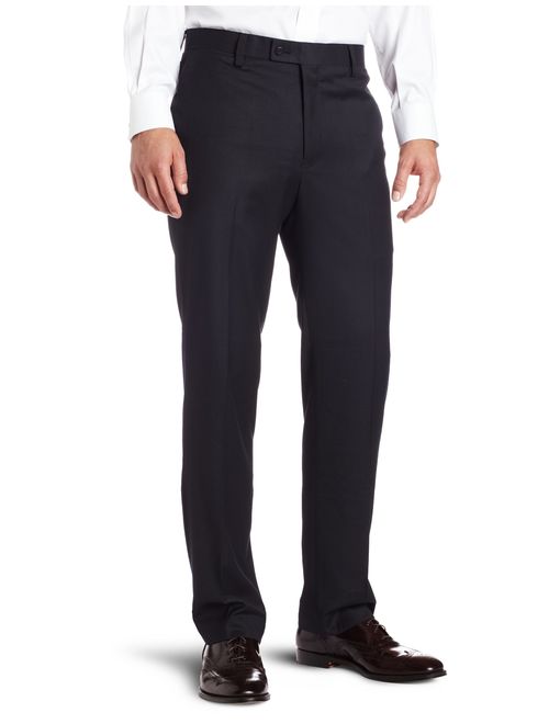 Louis Raphael Men's Modern-Fit Flat-Front Herringbone Solid Dress Pant