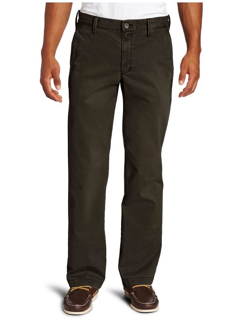 Haggar Men's Life Khaki Sand-Washed Straight-Fit Chino Pant