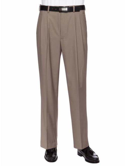 GIOVANNI UOMO Mens Pleated Front Expandable Waist Dress Pants