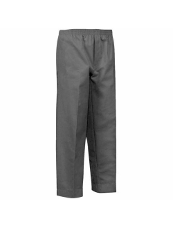 Mens Full Elastic Waist Pants with Mock Fly