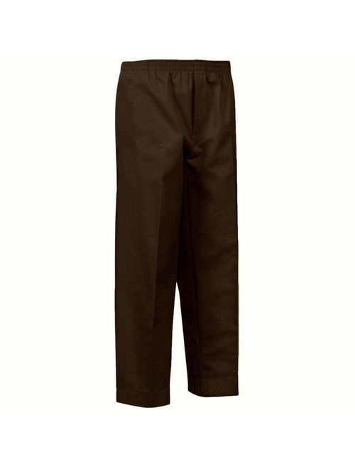 Mens Full Elastic Waist Pants with Mock Fly