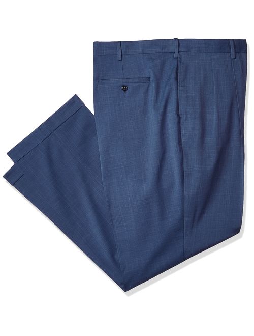 Savane Men's Big and Tall Pleated Stretch Crosshatch Dress Pant