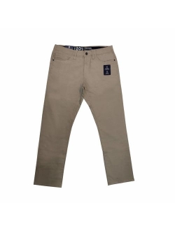 Men's Weekender Washed Straight-Fit Flat Front Pant