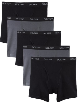 Bolter Men's Cotton Spandex All Day Boxer Briefs 5-Pack