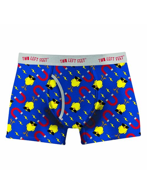 Two Left Feet Mens Cotton Printed Elastic Waist Trunk Underwear