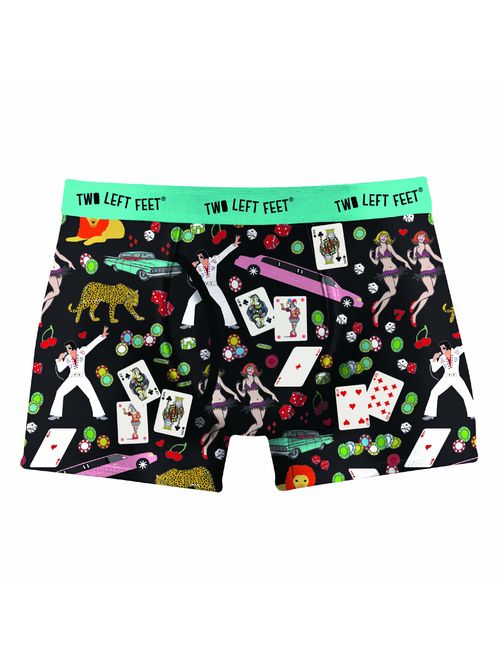 Two Left Feet Mens Cotton Printed Elastic Waist Trunk Underwear