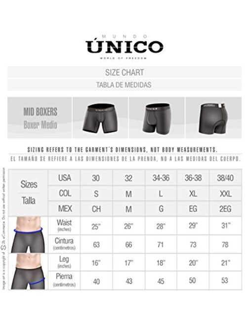 Mundo Unico Underwear for Men Cotton Medium Boxer Briefs Ropa Interior de Hombre