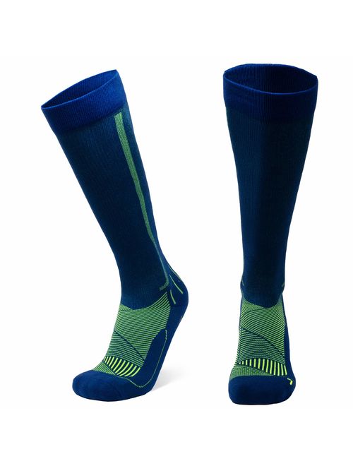 Graduated Compression Socks, for Women & Men, Running, Sports & Athletic, Boost Circulation & Recovery, 1 Pair