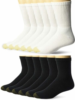 Men's Cushioned Cotton Short Crew Socks, 6-Pack