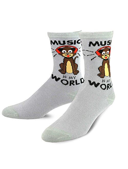 TeeHee Fun Cats Cotton Crew Socks 3-Pack