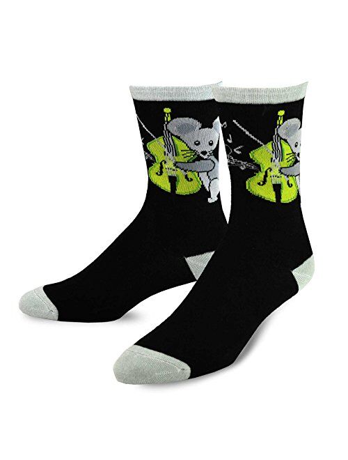 TeeHee Fun Cats Cotton Crew Socks 3-Pack