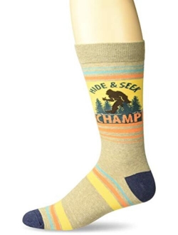 Men's Play on Words Novelty Crew Socks