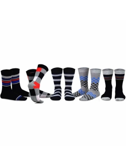 TeeHee Men's Fun and Fashion Cotton Crew Socks 5-Pack