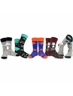 TeeHee Men's Fun and Fashion Cotton Crew Socks 5-Pack